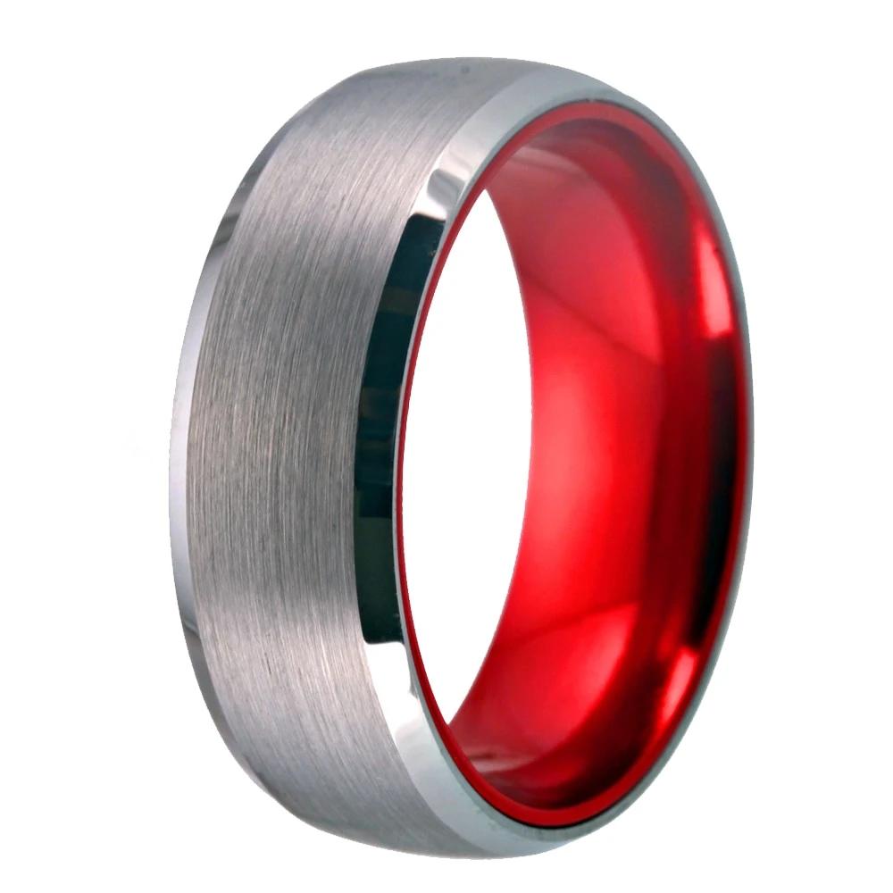 Brushed silver sale mens ring