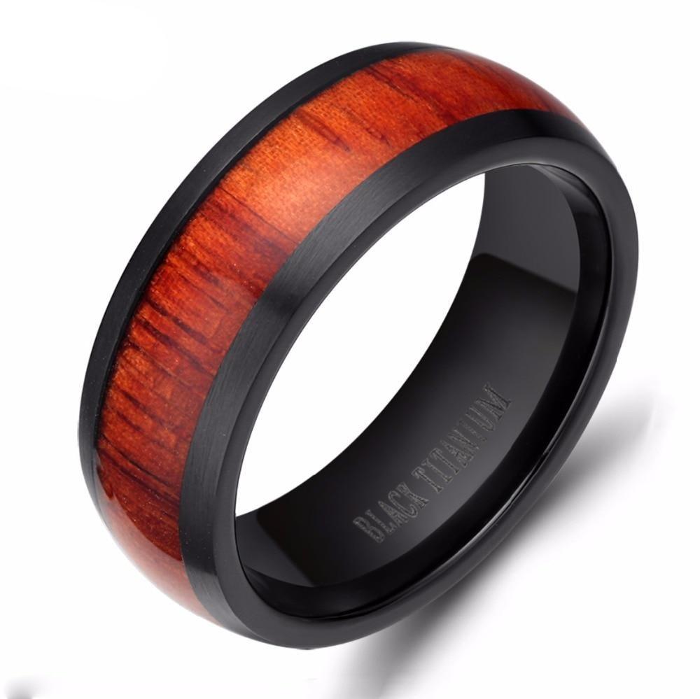 Titanium Wedding Ring, Mens Wedding Band, Ebony selling Wood Mens Ring, Mahogany Wood Wedding Ring