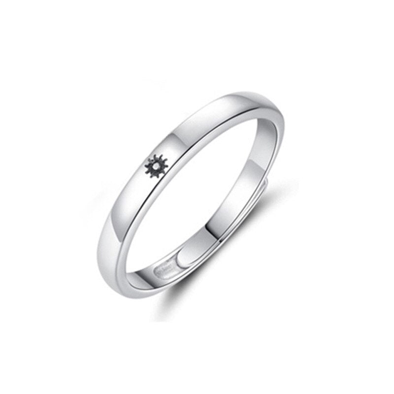 PK Adjustable Silver Plated Couple Rings for Unisex : Amazon.in: Fashion