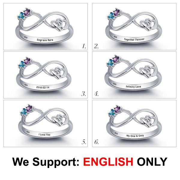 Couple birthstone clearance promise rings