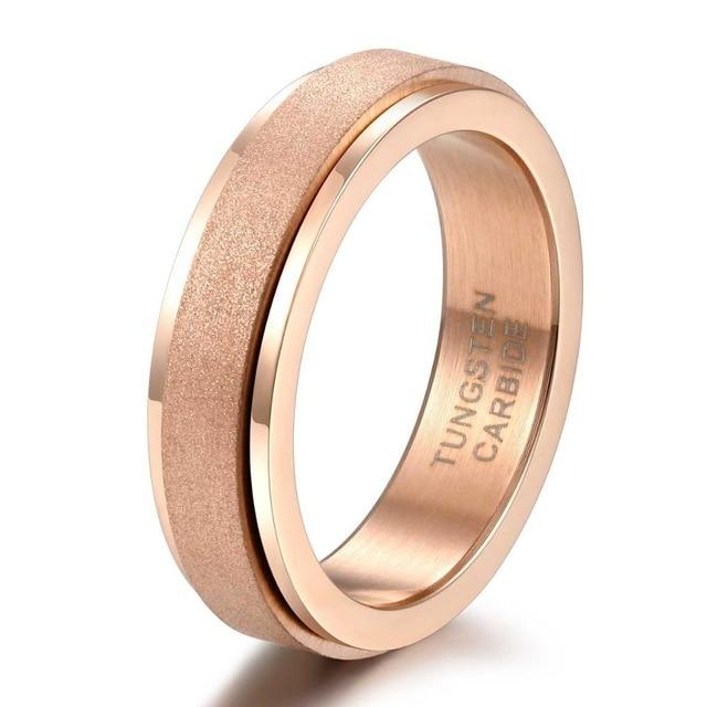 Silver rose gold spinner ring. hammered spinner ring. Unisex gold silver spinner ring (gsr-7076-988). gift ideas store