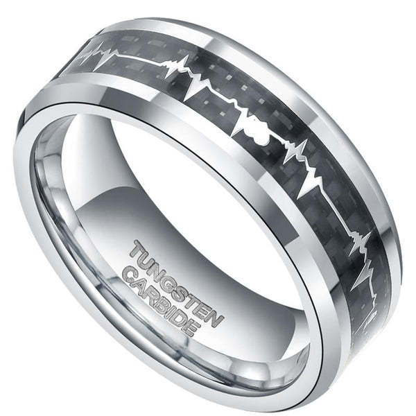 Heartbeat mens store ring