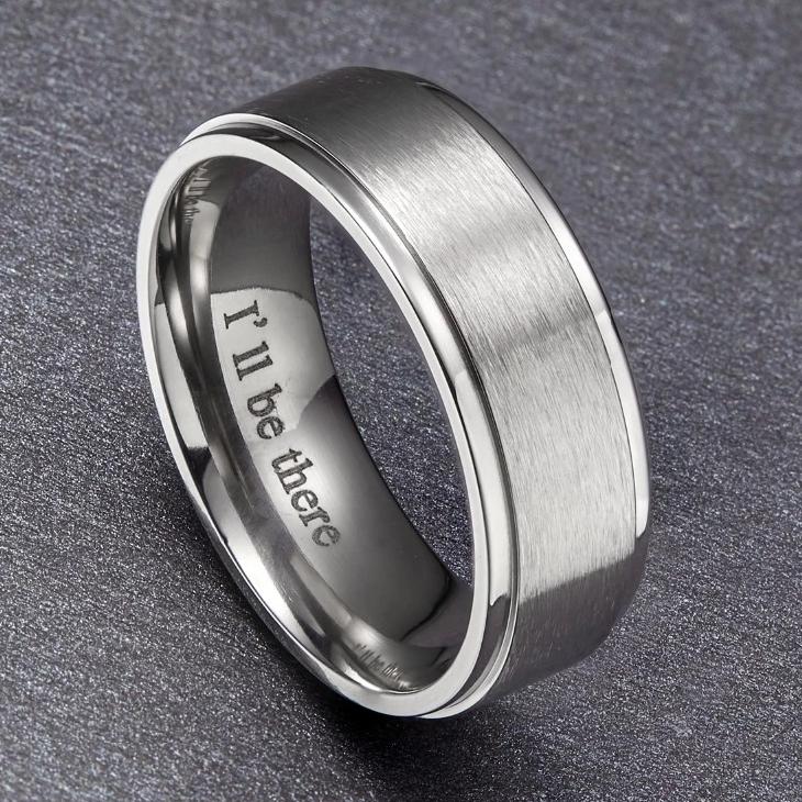 Mens Rings Viking Steel Plant Band Ring Silver Man Womans Ring 