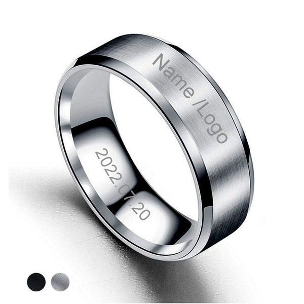 8mm Titanium Wedding Ring, Personalized Engrave Yellow cheapest Gold Plated Titanium Ring, Unisex Ring, Promise Ring Free Engraving DOJTRB281