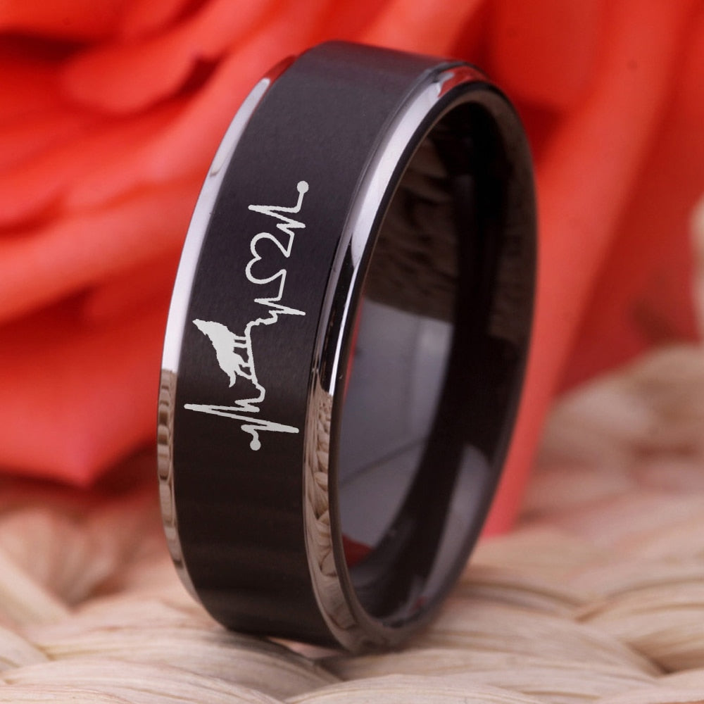 Mens Wolf Rings