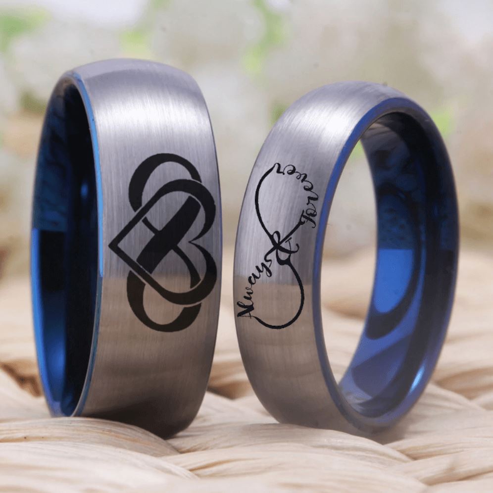 Blue promise online rings for couples