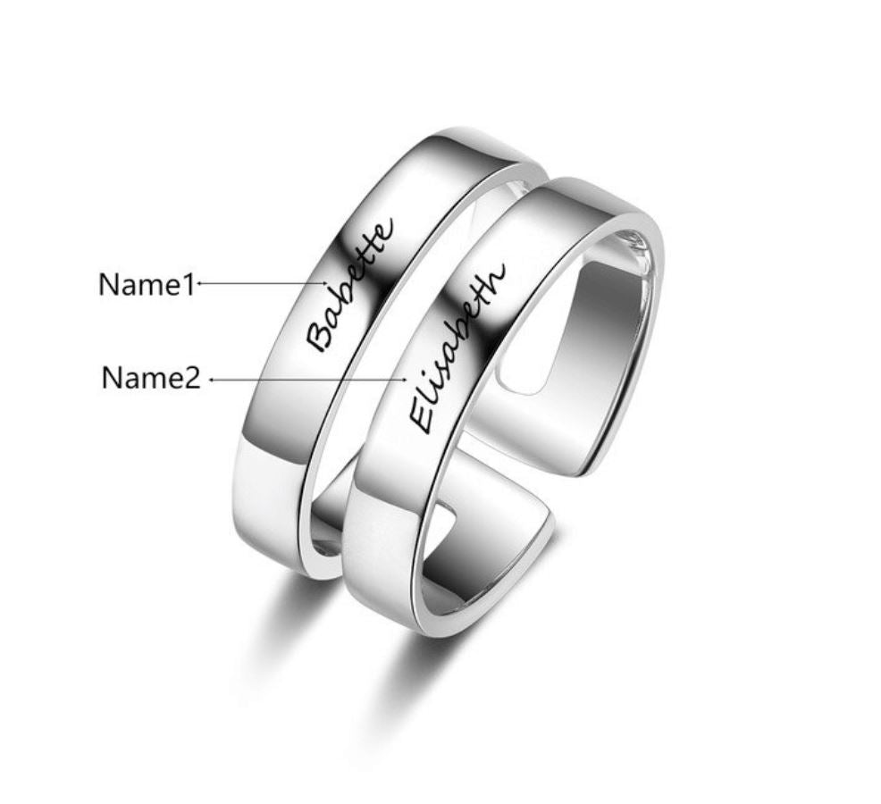 COUPLES SILVER store STAINLESS STEEL BAND