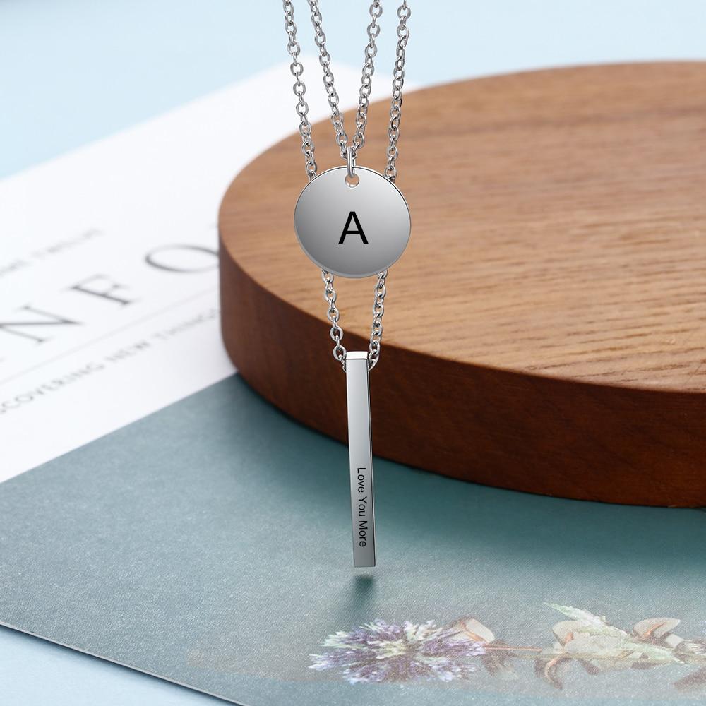 The Side Initial Necklace G