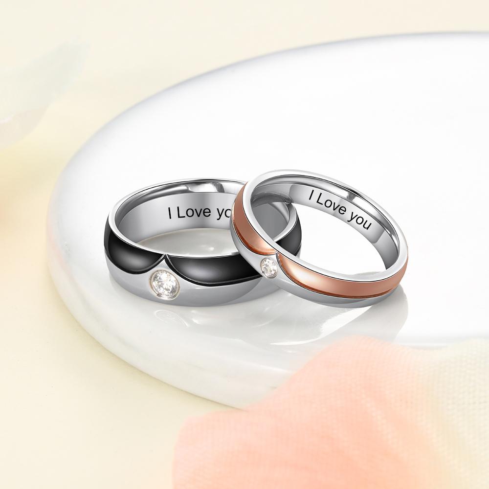 Stainless Steel Wedding Ring, Personalize Custom Engrave Couples Wedding Ring, 8mm His and Hers outlet Men's Wedding Ring