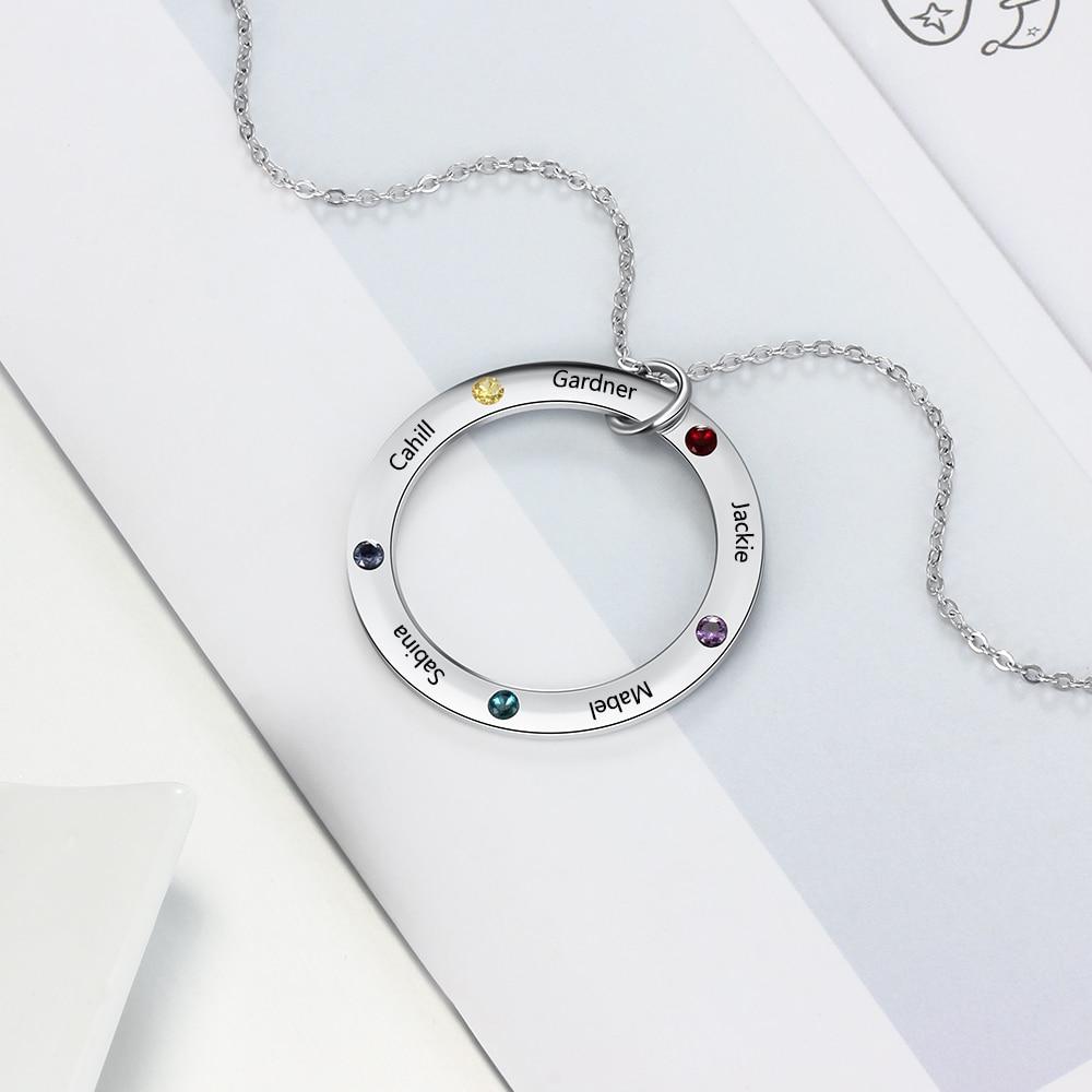 Interlocking Circle Necklace - Sterling Silver - Oak & Luna