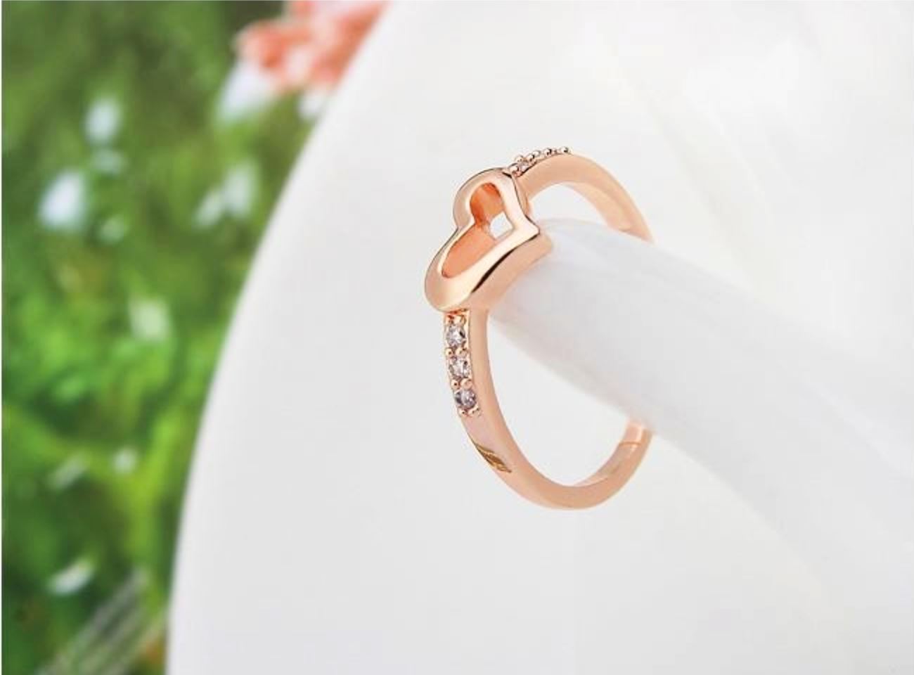 Shimmering puzzle heart frame on sale ring